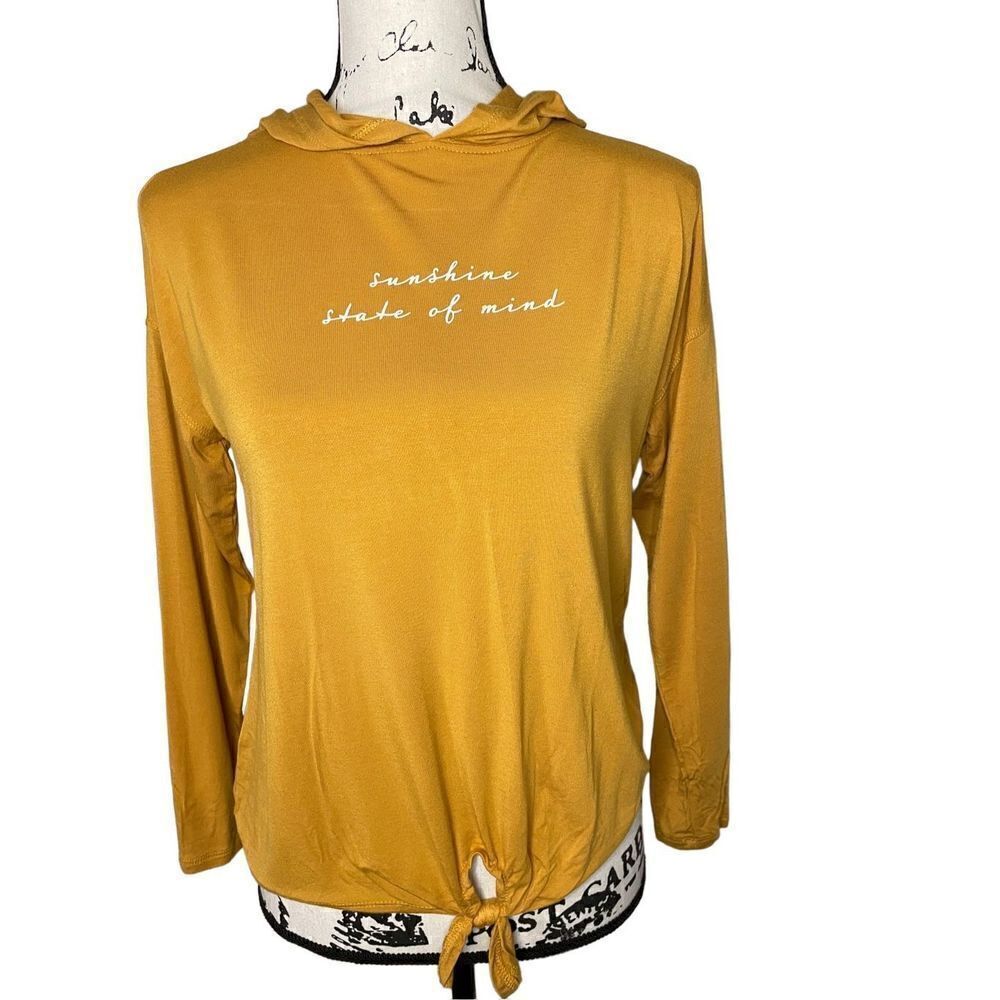 Bixby‎ Nomad Hoodie Kids Large 12-14 Yellow Excellent Sunshine State Of Mind Tie